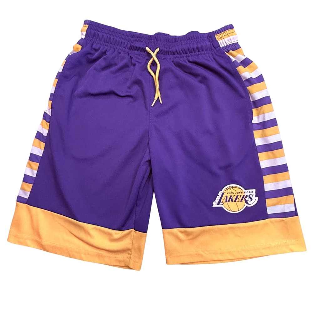 NBA Los Angeles Lakers Basketball Shorts Youth XL (18–20) Purple Gold